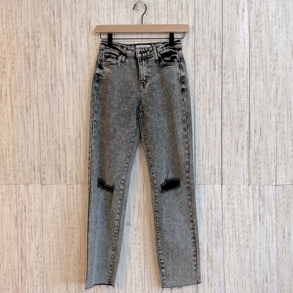 RSQ Black Acid Washed High Rise Straight Leg | SIZE 23